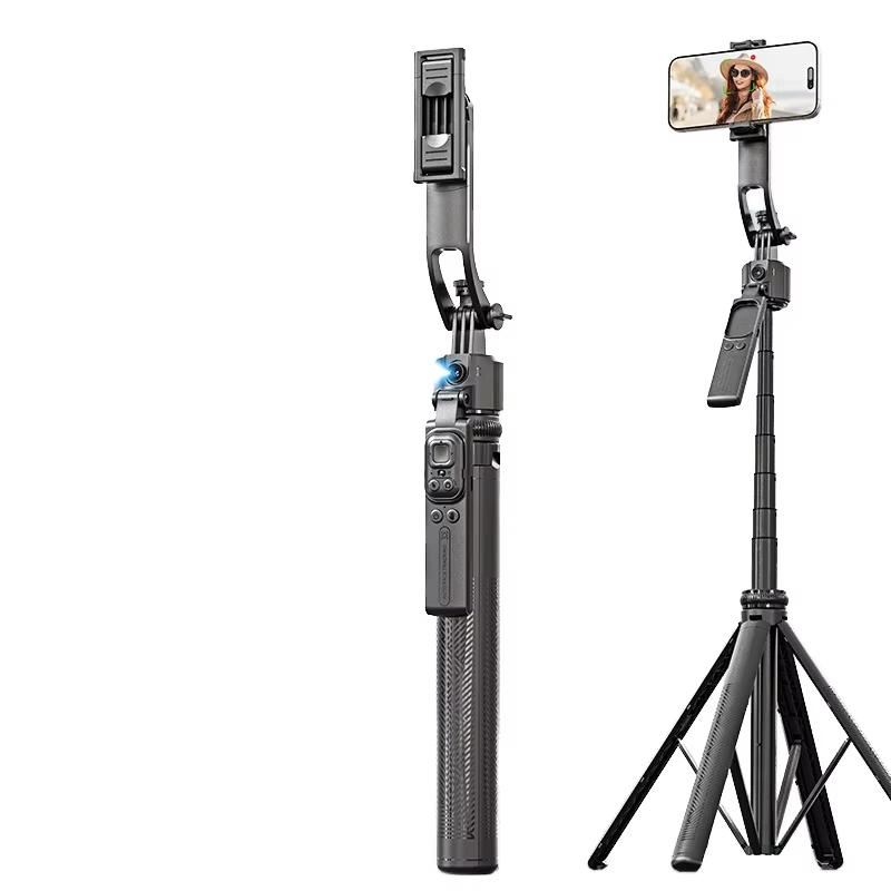 Selfie Stick Tripod - C17 ไม้เซลฟี่แบบพับได้พร้อมระบบติดตามใบหน้าด้วย AI หมุนได้อัตโนมัติ 360 องศา