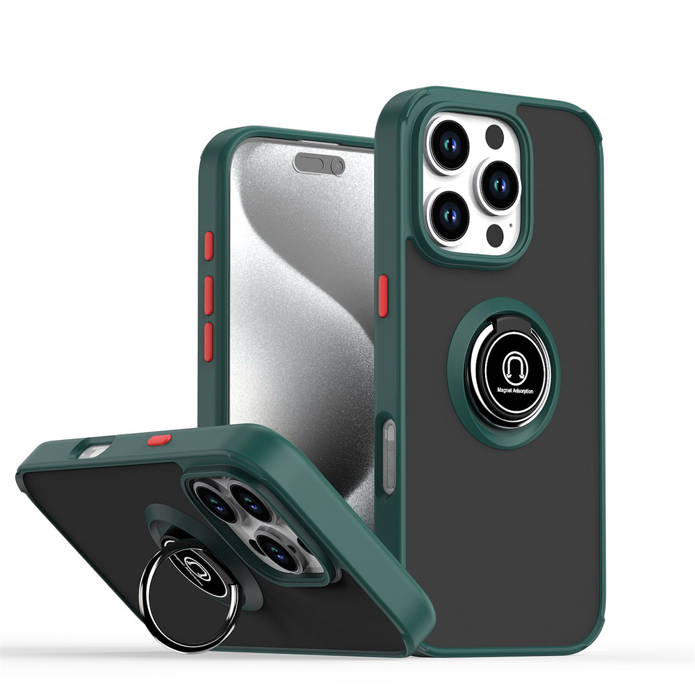 Phone Accessories And Gadgets - Matte Fingerแหวนแม่เหล็กสําหรับiPhone 15 16 17 Pro