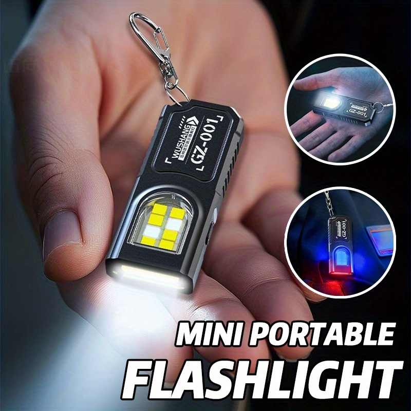 Type C Adapter - ไฟฉายพวงกุญแจ LED COB ขนาดเล็กทรงพลัง ชาร์จ USB-C