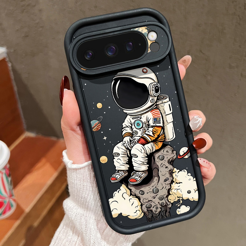 Google Pixel 9 - การ์ตูนนักบินอวกาศพิมพ์เคสโทรศัพท์ TPU สำหรับกูเกิลพิกเซล 10 8 7