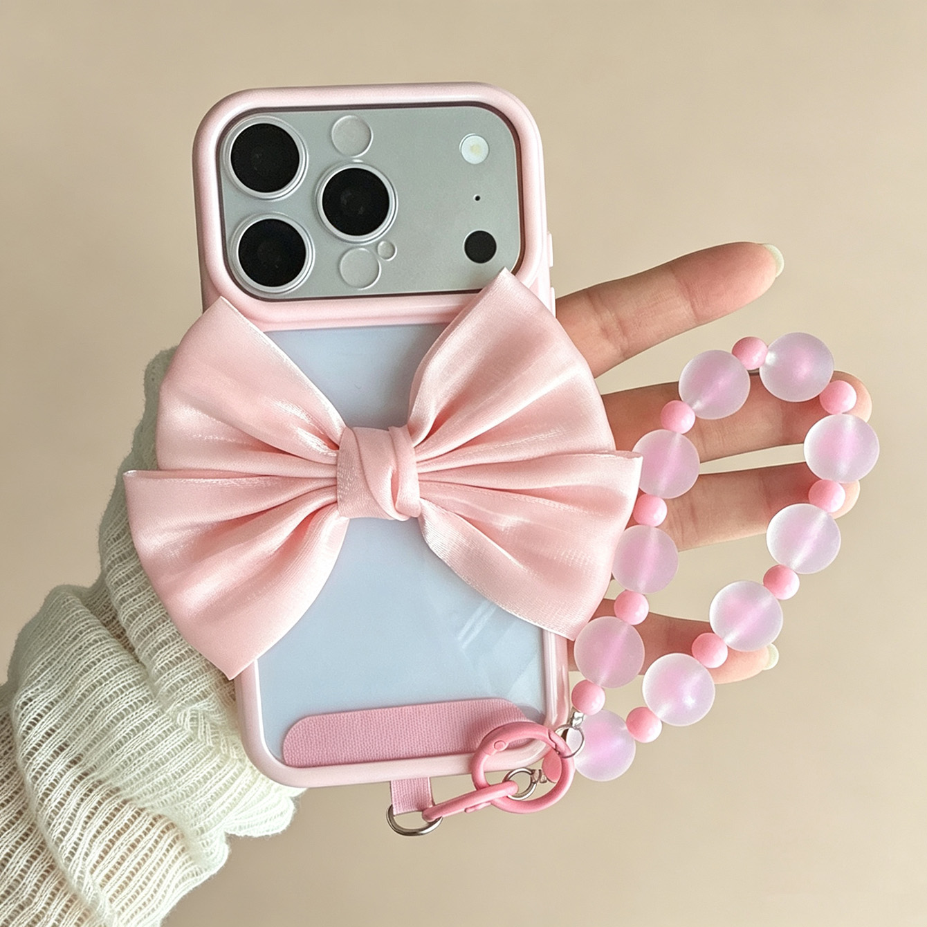 เคสโทรศัพท์ใสขอบสีชมพูประดับลู - Phone Accessories Crochet บทวิจารณ์และราคา