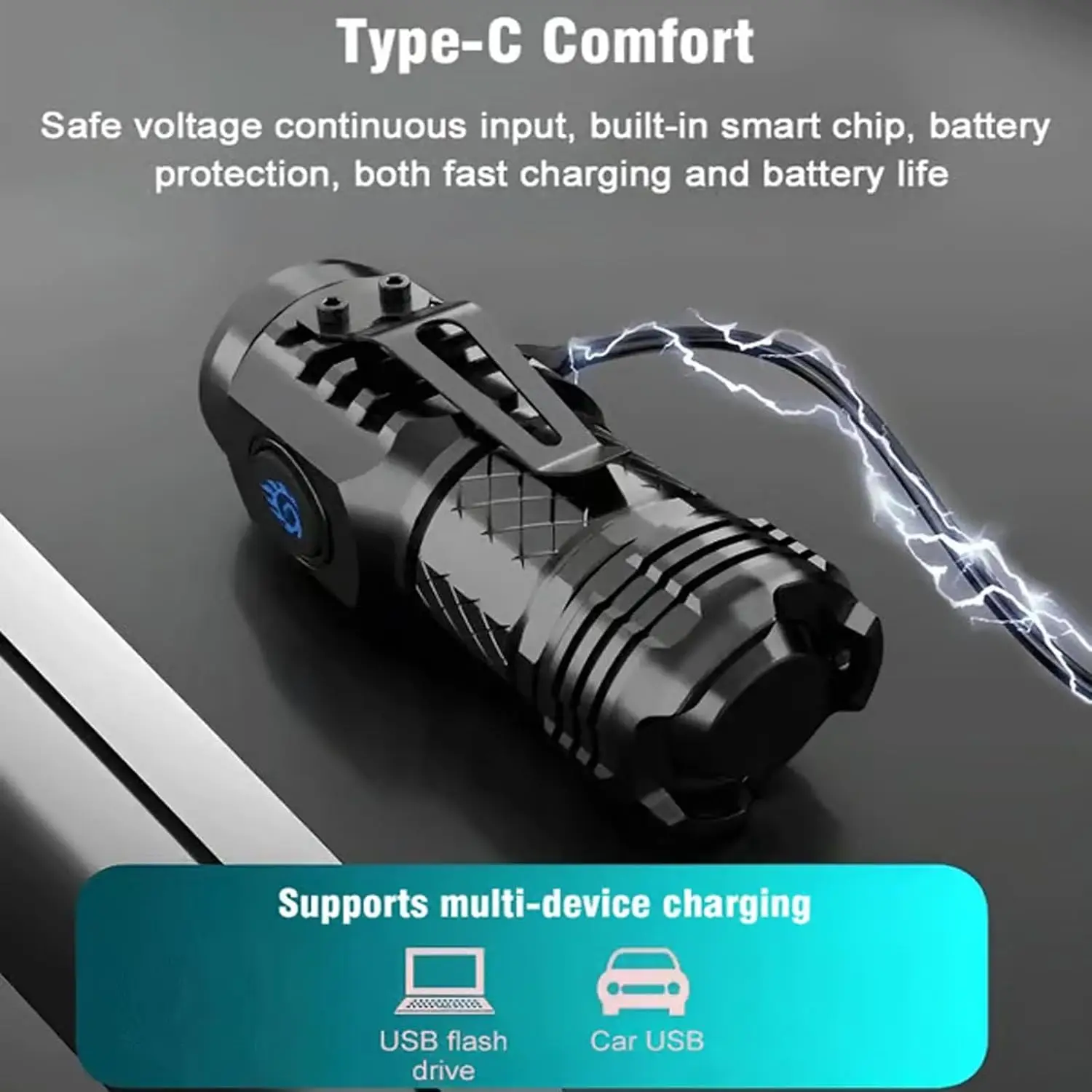 ไฟฉายมือถือที่สว่างเป็นพิเศษ ช - Type C Adapter บทวิจารณ์และราคา
