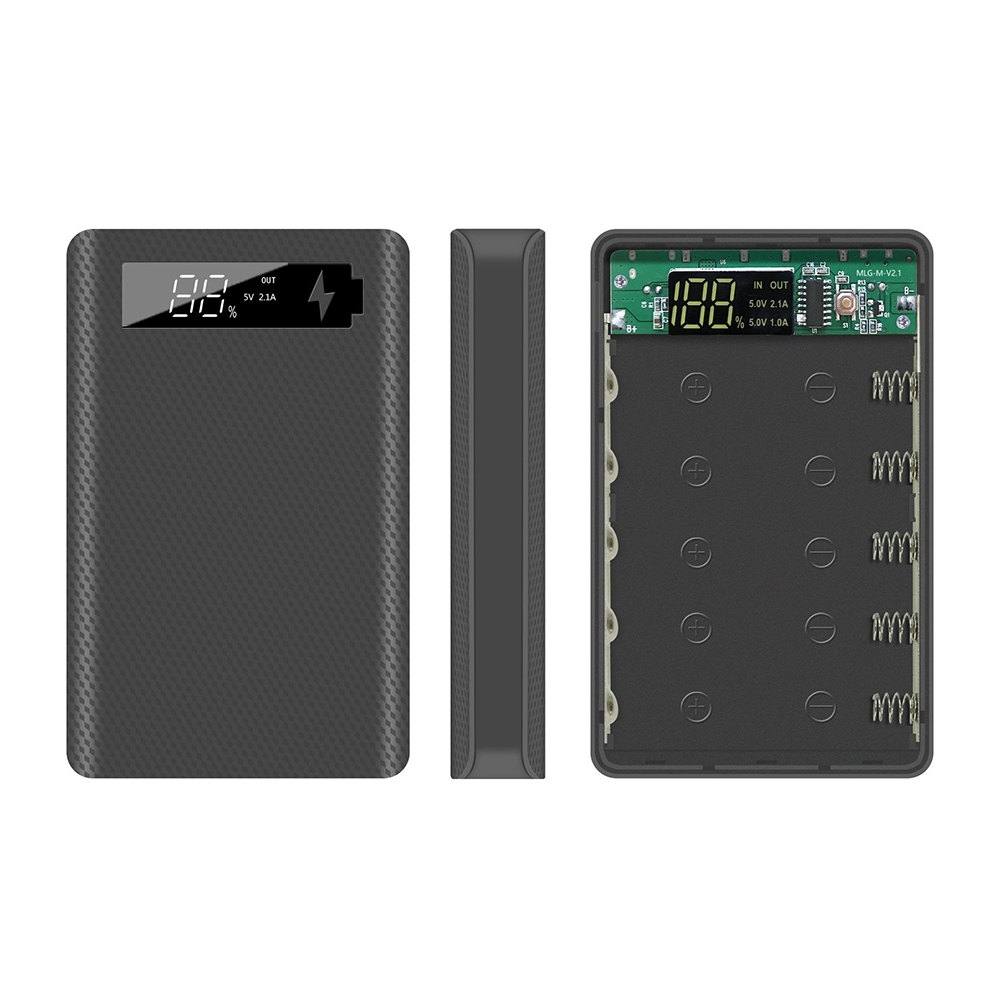 DIY Power Bank 5*18650 แบตเตอร - Led Flash Case บทวิจารณ์และราคา