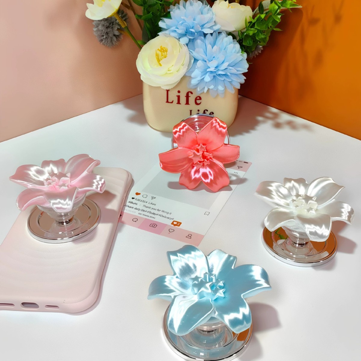 ที่ยึดโทรศัพท์แม่เหล็กแบบมีดอก - Phone Accessories Stand บทวิจารณ์และราคา