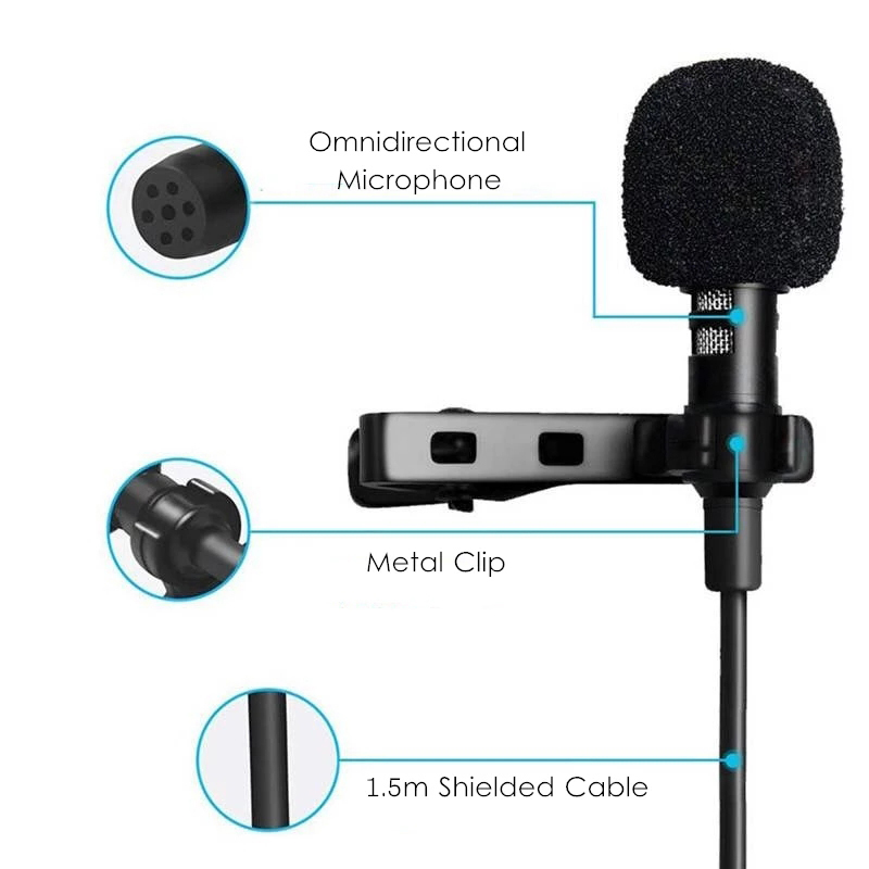 ไมโครโฟนแบบหนีบเสื้อขนาดเล็กพก - Type C Adapter บทวิจารณ์และราคา